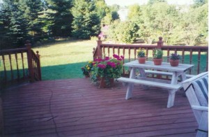 The existing deck lacked cohesion with the remainder of the backyard. The deck simply spilled down to the turf lawn without a sense of space transition.